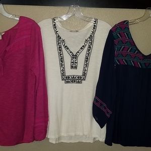 Lucky Brand Top Lot of (3) ☆ SZ Lg